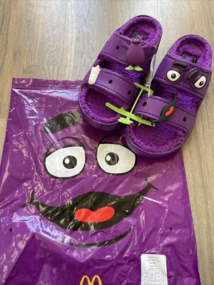 Mcdonald`s x Crocs Grimace Purple Unisex‎ Cozzzy Sandals Sz 8 Womens Sz 6 Mens Amazon.com | Crocs Unisex Adult McDonald main image 3