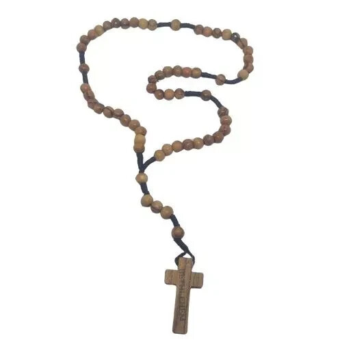 Blessed Bethlehem Rosary Olive Wood Beads Jesus Cross Holy Land Hand