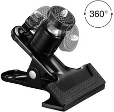 Multi-Function Tripod Camera Clip Clamp Flash Holder Mount w/360 Swivel Ballhead