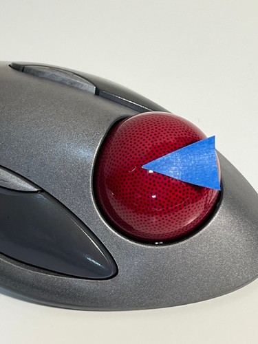 Logitech Trackman USB Red Marble Trackball Mouse T-BC21 - Picture 6 of 6