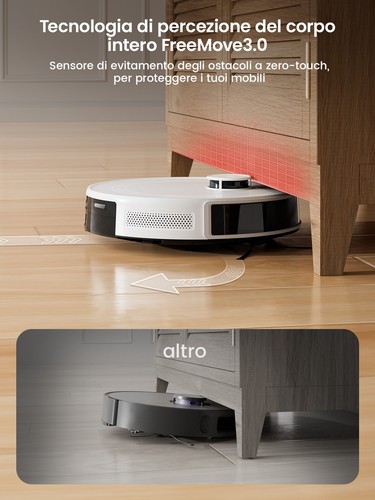 Lefant 5500Pa Robot Aspirapolvere Lavapavimenti Con Mappatura Navigazione Laser - Imagen 3 de 13