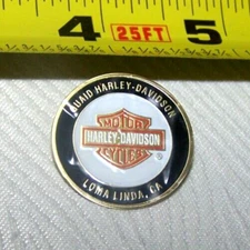 QUAID LOMA LINDA CALIFORNIA HARLEY DAVIDSON DEALER DIP DOT VEST PIN NEW