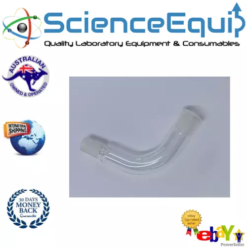 Recovery Bend Adapters with Sloping End Socket to Cone Size 24/29 BOROSILICATE - Picture 1 of 4