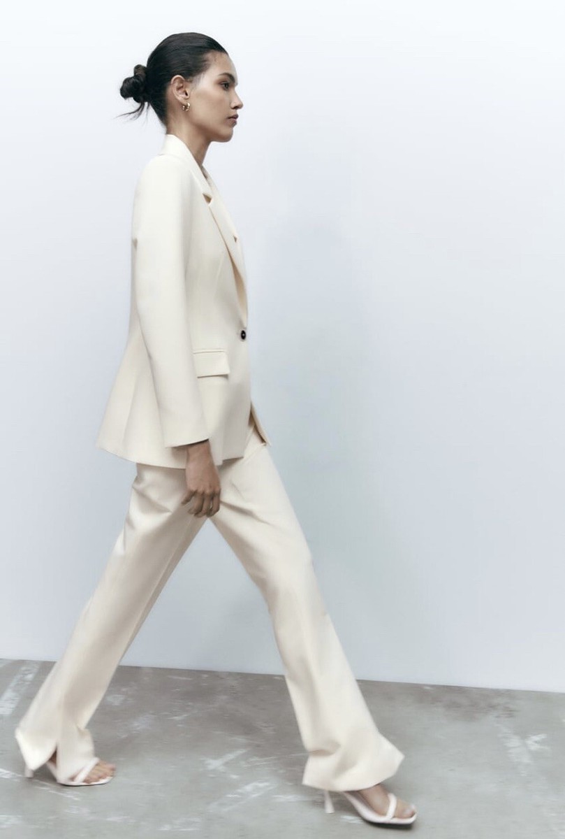 Zara side slit trousers (M) 8305/585 | eBay