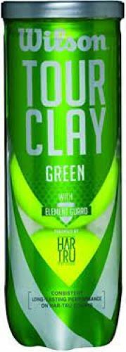 Wilson Tour Clay Green Tennis Balls - 2 Cans per order
