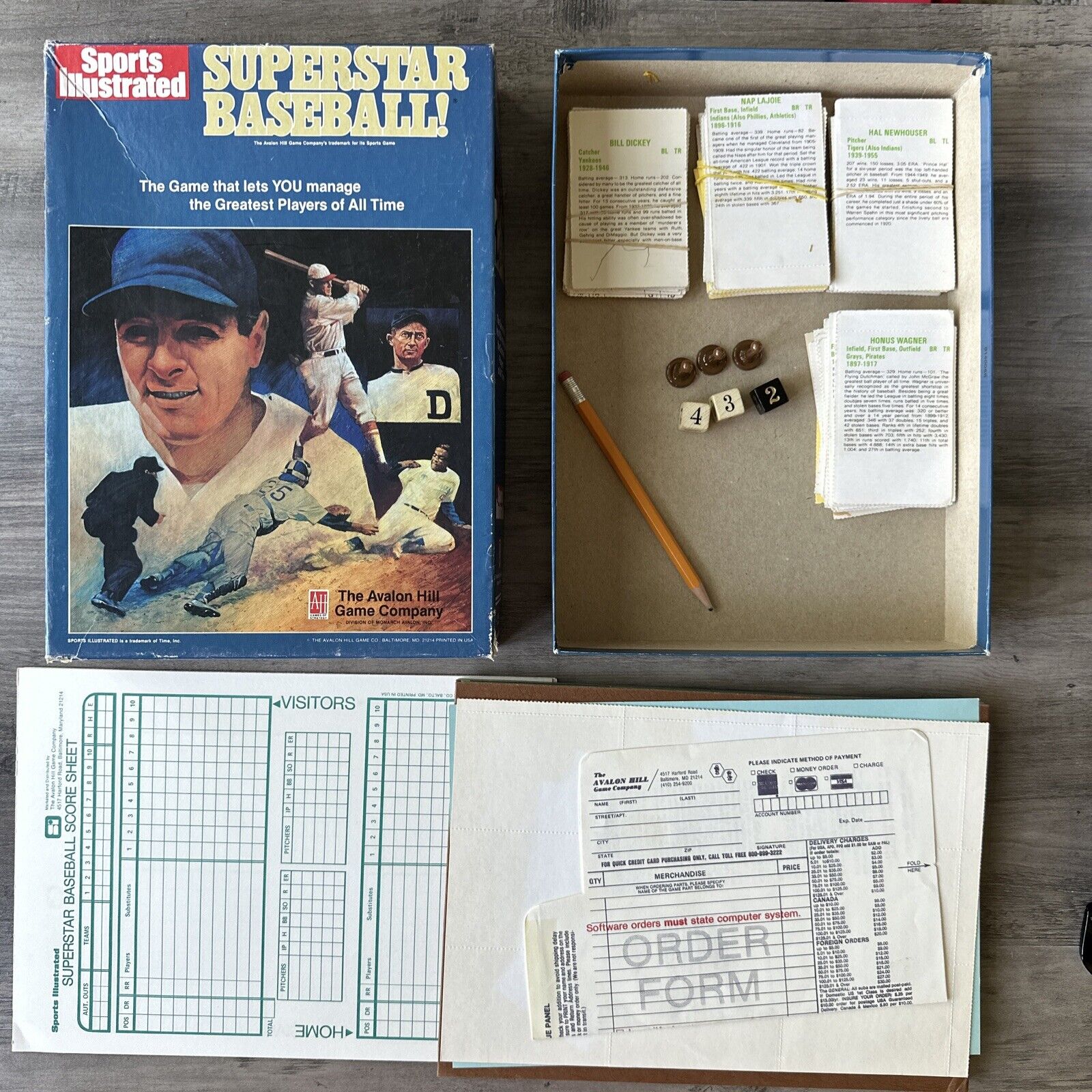 RARE VTG Avalon Hill Sports Illustrated 1978 Superstar Baseball Board