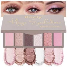 6 Color Eyeshadow Makeup Palette, 6 Pink Champagne Gold Deep Red White Rose Gold