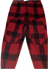 Vtg 1970s Mens Woolrich Buffalo Plaid Wool Hunting Pants Sz 36 Cabin Outdoor