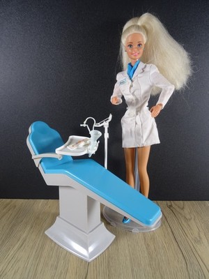 Vintage Barbie Spielset Zahnärztin mit Sprech-Funktion Mattel 90er rar (20256)