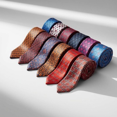 Men's Neckties Classic Style, Pack of 10. Multiple color and pattern options 