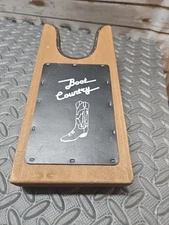 Vtg Boot Remover Jack Wooden Cowboy Boot Puller Made In USA Boot Country 11x5"