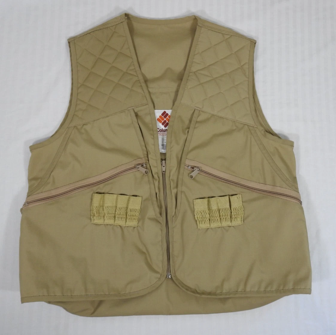 VTG Adult Columbia Tan/Beige Hunting Hiking Vest Medium