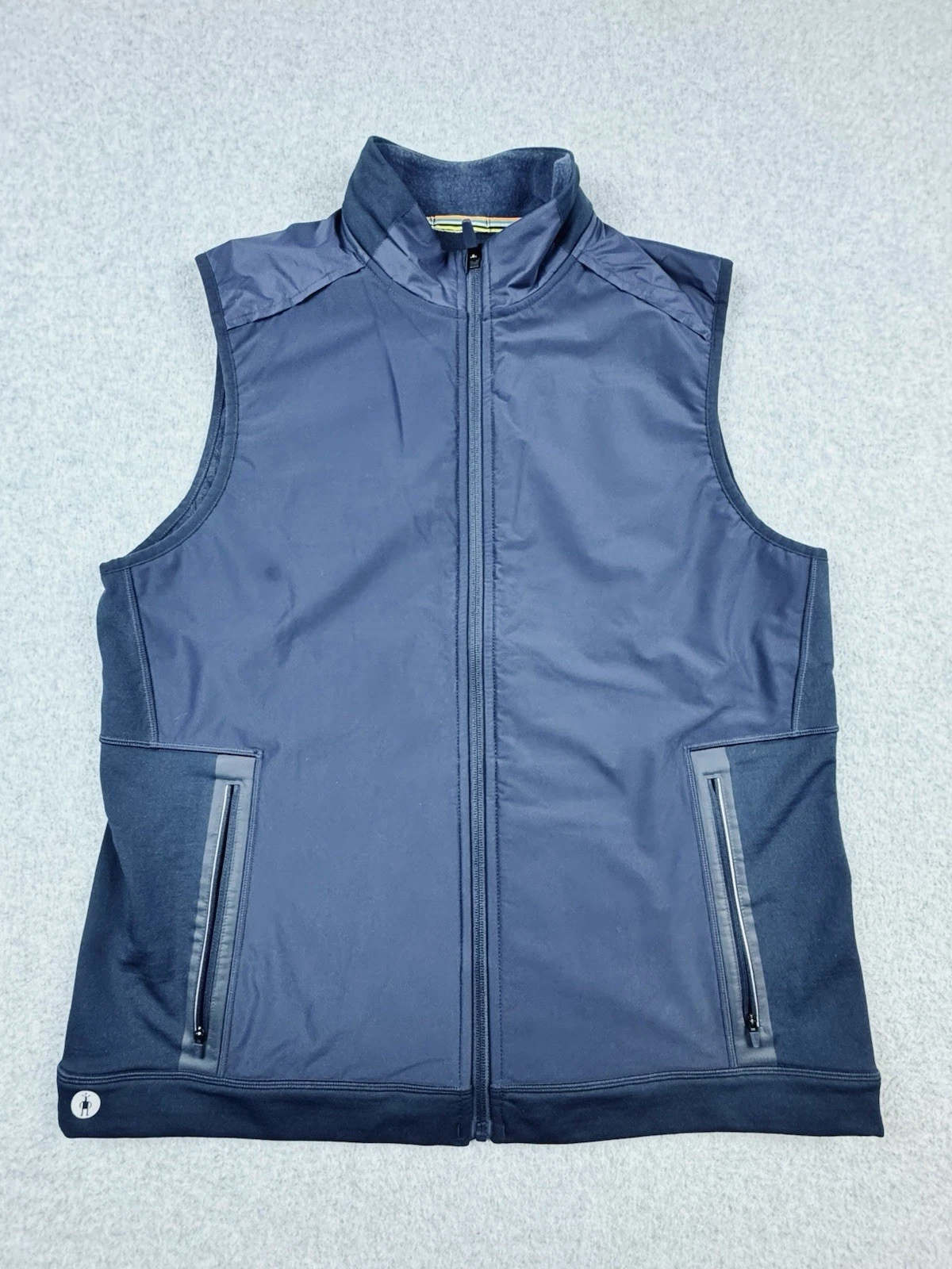 Smartwool Active Fleece Insulated Wind Vest Men’s Large Navy Blue Outdoors