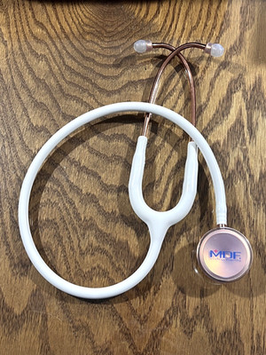 MDF Instruments MD One Stethoscope Rose Gold Edition White Tubing Stainless