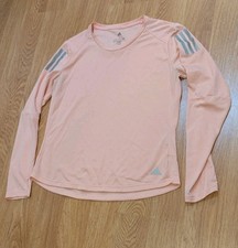 ADIDAS Climacool Pink Long Sleeve Running T-shirt Women's w/Thumbholes