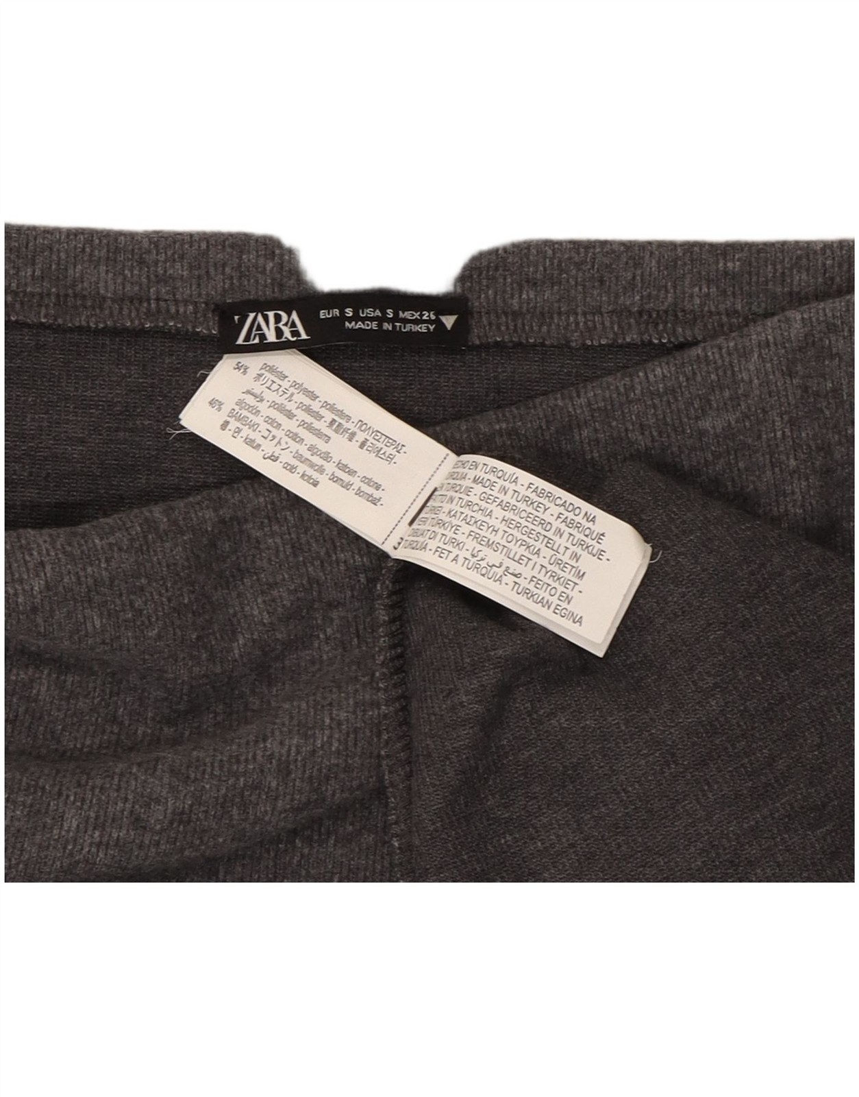 ZARA Womens A-Line Skirt Small W26  Grey Polyester BZ13 thumbnail 3