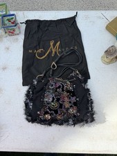 Mary Frances Beaded Sequin Velvet Shoulder Bag With Dust Bag