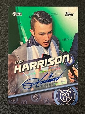 Jack Harrison 2016 Topps MLS Rookie Auto Green Parallel /50 NYCFC 137