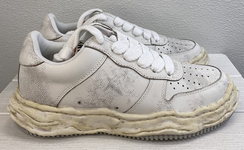 Maison Mihara Yasuhiro Wayne Mens US10 EU43 White Leather OG Sole Shrink Sneaker