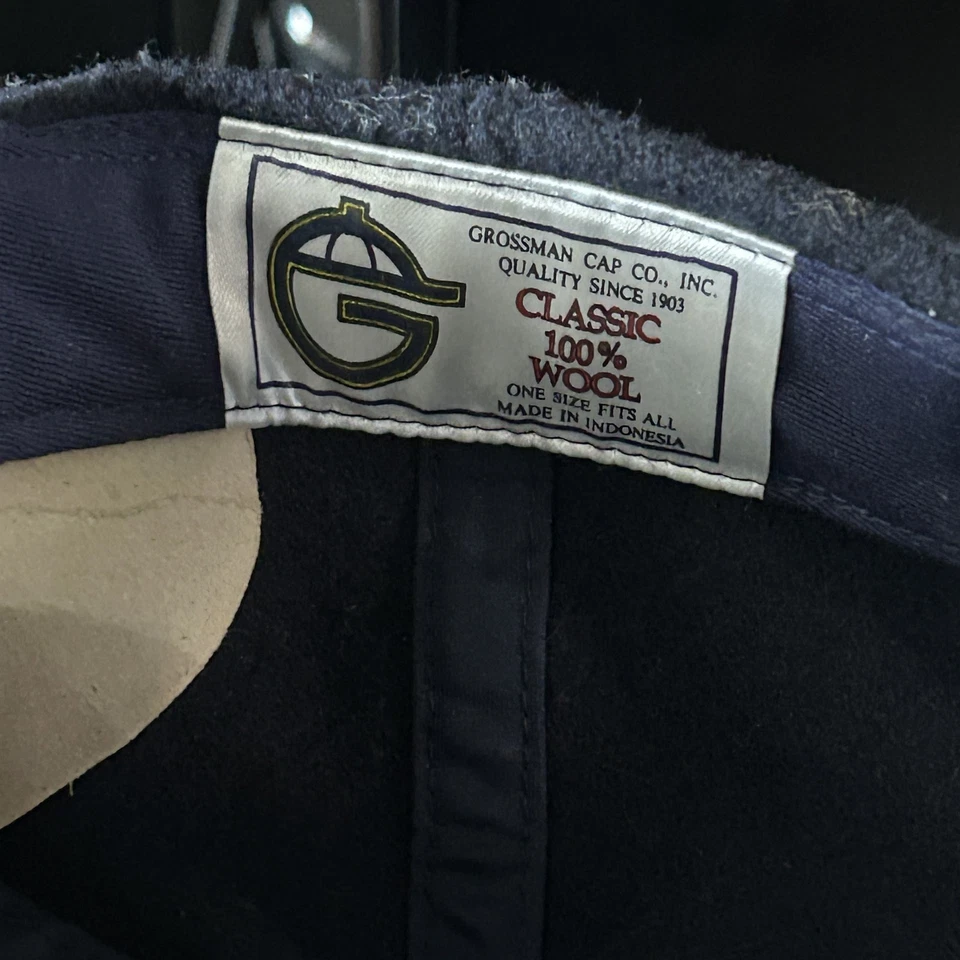 Sombrero Grossman en Blanco Y2K Gorra Correa Trasera Talla Única Lana Gamuza Pescador Para Hombres Azul Foto 3 de 4