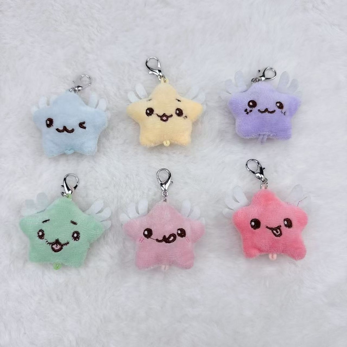 Kpop NCT WISH Wings & Star 2 Inch Cute Plush Keychain Soft Charm