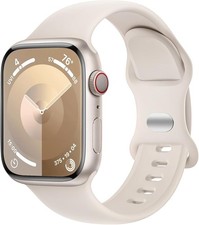 Soft Silicone Strap Compatible with Apple Watch Series 7 41mm Waterproof