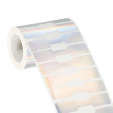 500 Pcs Blank Square Adhesive Jewelry Price Tags for Necklace, Iridescent