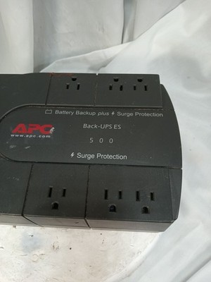 APC Back-UPS ES 500VA BE500U 6-Outlet Battery Backup Surge Protector UPS Used