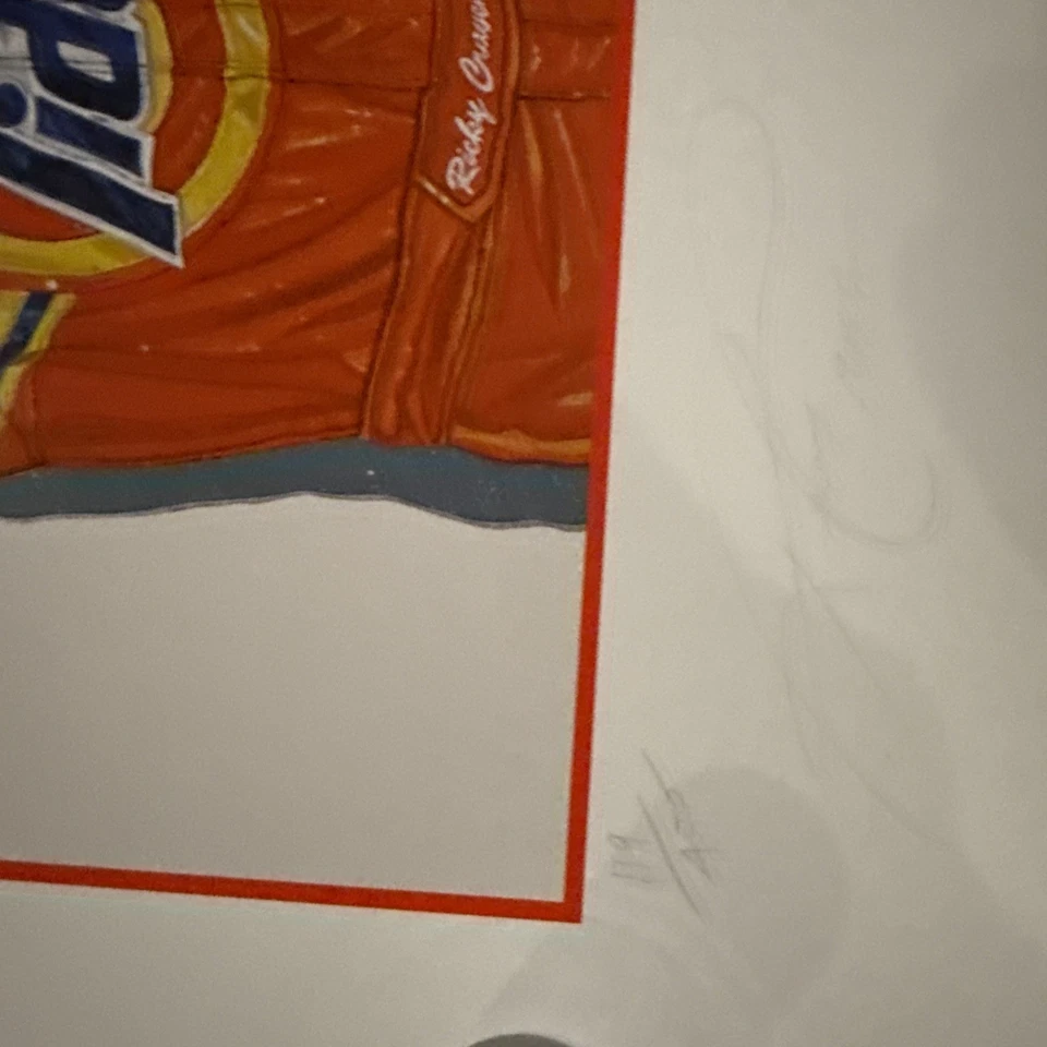Ricky Craven Sam Bass 签名平版画 119/400 达灵顿 NASCAR 海报 — 第 2/3 张图片