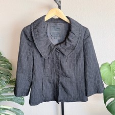 Classiques Entier Atelier Black Ruched Blazer Jacket Women Small