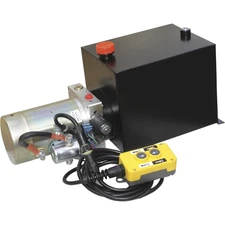 NorTrac Dump Trailer Power Unit with 12V DC Motor for Single-Acting Cylinder,