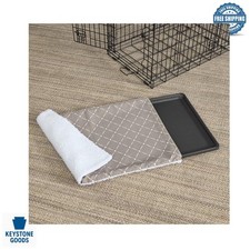 24-Inch Reversible Crate Pan Cover for Small Dogs - Noise-Reducing Washable