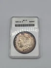 1890 CC Morgan Dollar MS61 Vintage Soap Box Holder Heavily Toned Beautiful Coin