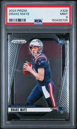 2024 PANINI PRIZM #329 DRAKE MAYE ROOKIE RC PSA 9