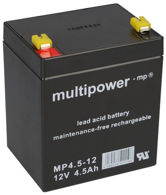 1 x Multipower Blei Akku MP4,5-12 12V 4,5Ah FG20451 LC-R124R5P S312/4S WP4.5-12