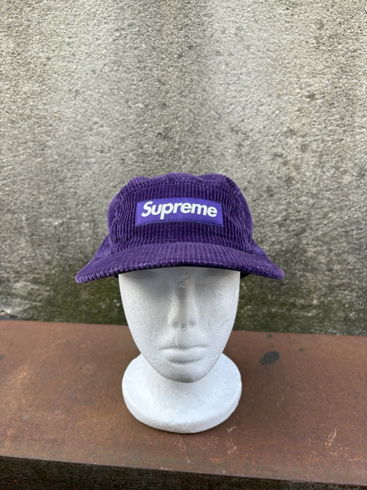 Purple Supreme Cord Cap SS 22 Supreme Box Logo Wide Wale Corduroy