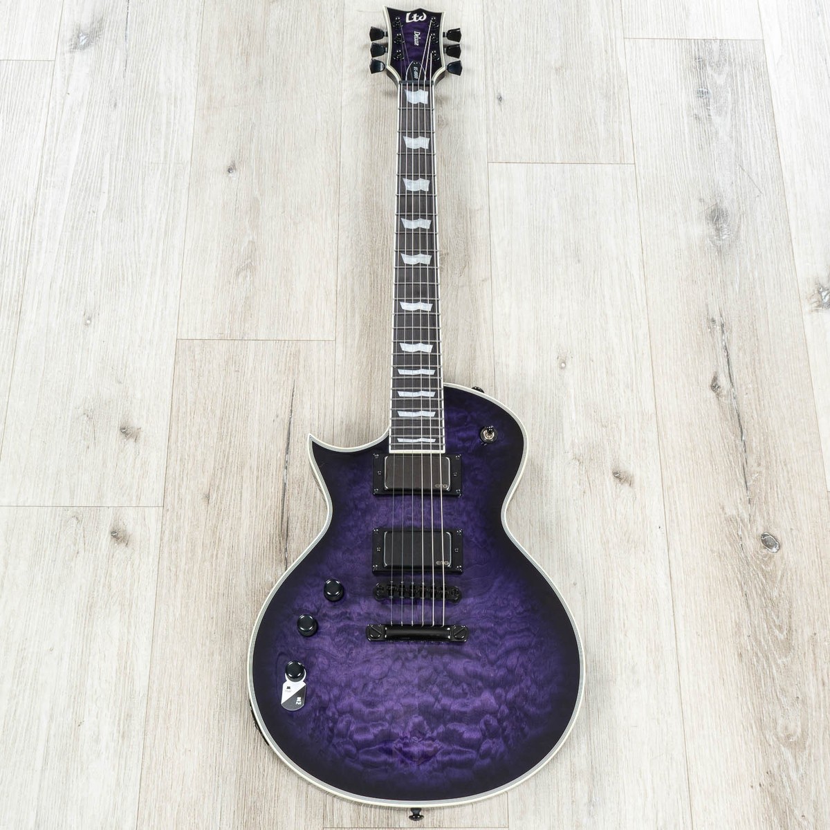 ESP LTD Eclipse EC-1000 Left-Handed Guitar, See Thru Purple
