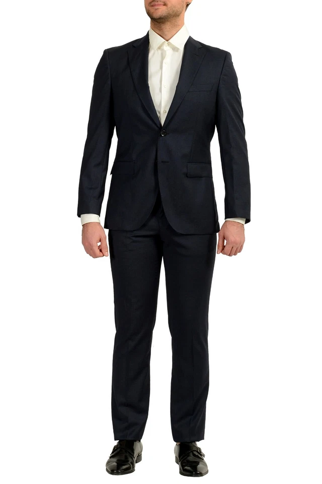 Hugo Boss Men's "Phoenix/Madisen" Comfort Fit Plaid 100% Wool Suit US 36R IT 46R