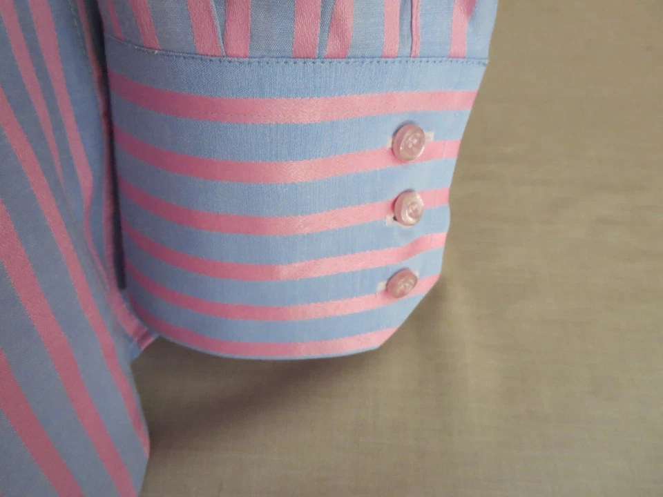 Nueva Camisa de Vestir Roar Para Hombre Con Botones Manga Larga Rosa Azul Talla Extra Grande Foto 3 de 4