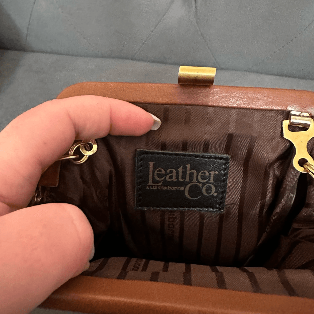 Vintage Liz Claiborne brown crossbody bag on chain eBay