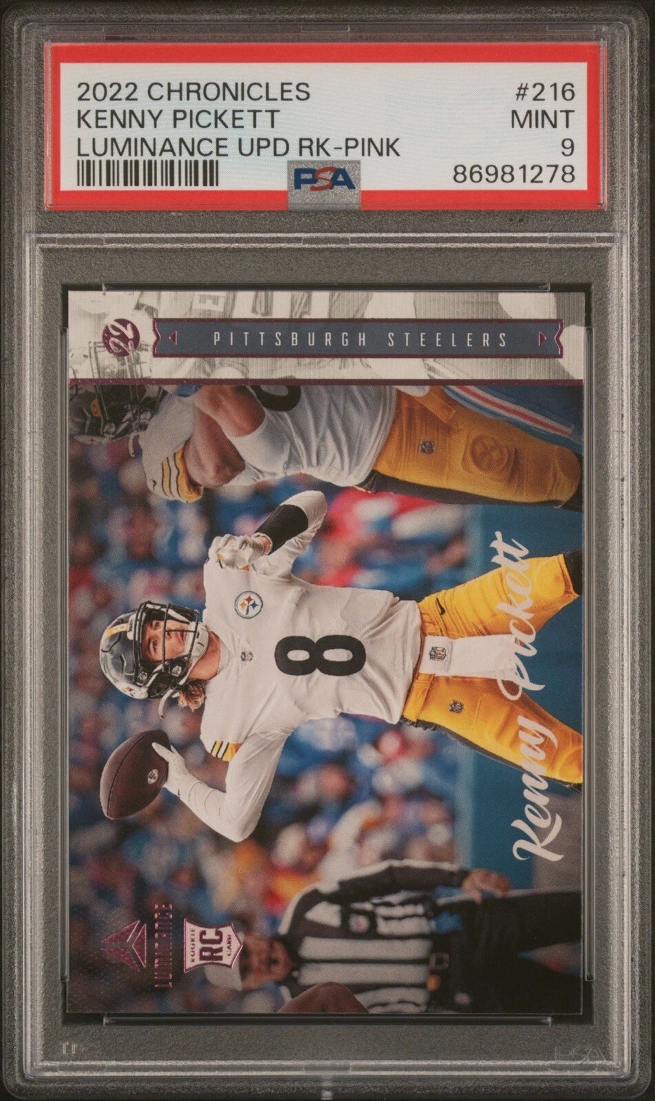 Kenny Pickett Panini Chronicles Luminance Update Rookies #216 Pink