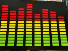 RED YELLOW LIME EQ FLASHING T SHIRT  SOUND ACTIVATED  LED PANEL.  9    SEE VIDEO