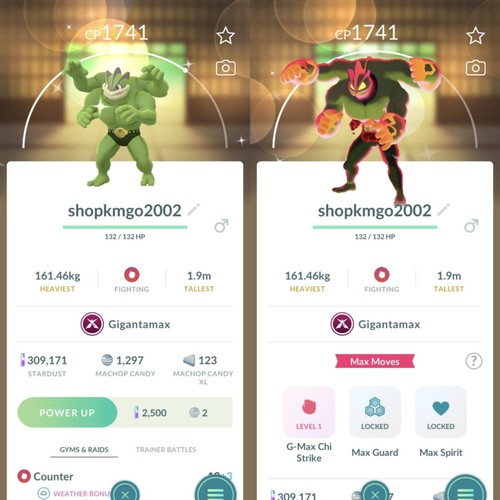 Pokémon Tra de - Shiny Gigantamax Machamp -trade 20k dust or P T C - Picture 3 of 3