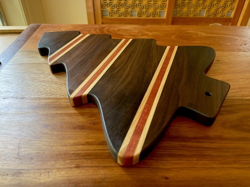 Walnut Christmas Tree Cutting Board | Serving Board | Charcuterie Board - Picture 3 of 5
