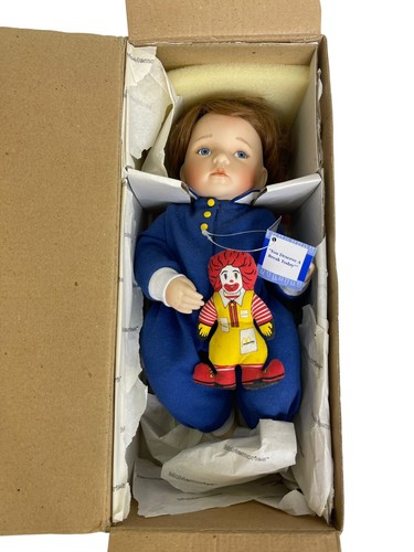 McDonalds You Deserve a Break Today Collectible Porcelain Doll in Box &Paperwork