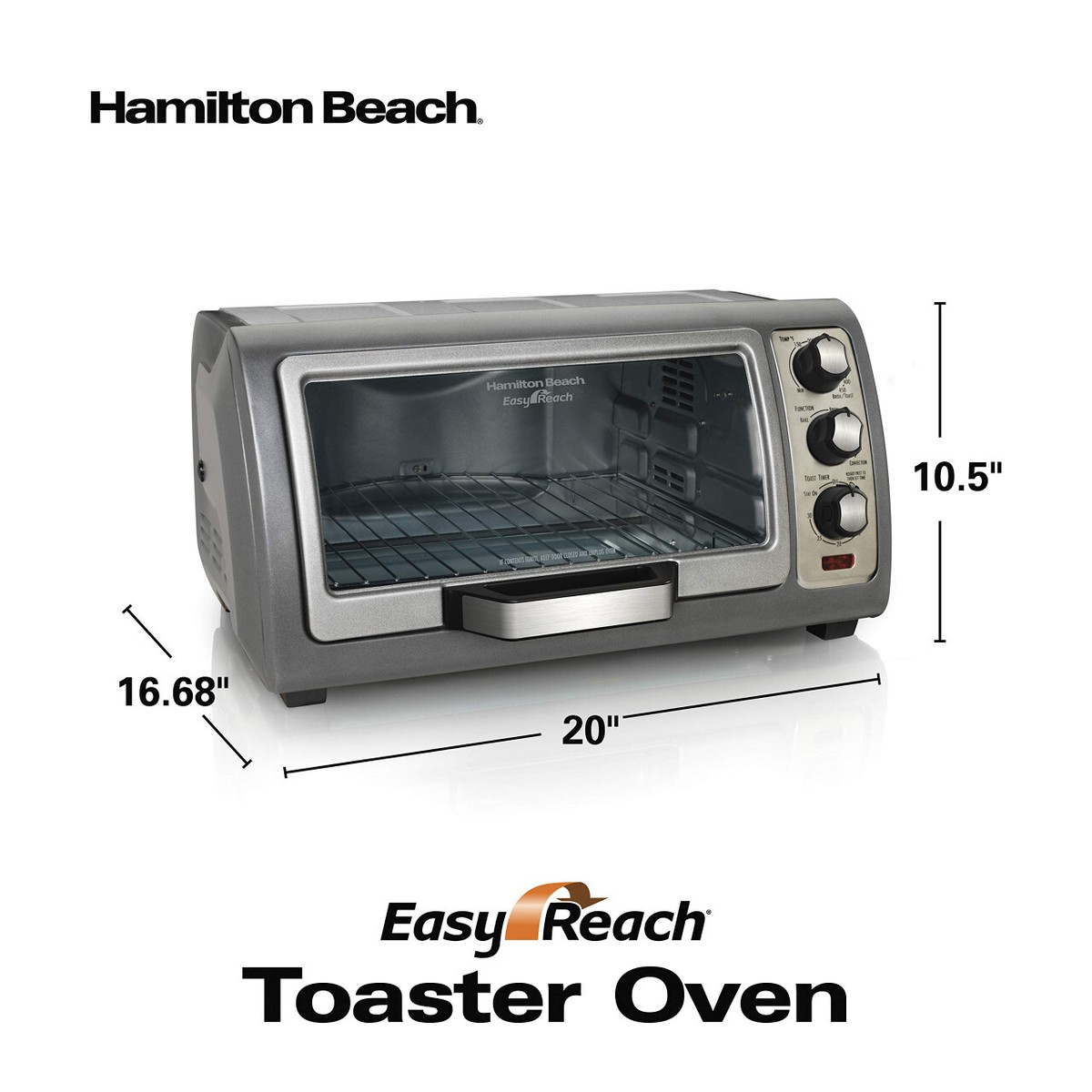 Slice Convection Toaster Oven With Easy Reach Roll-Top Door