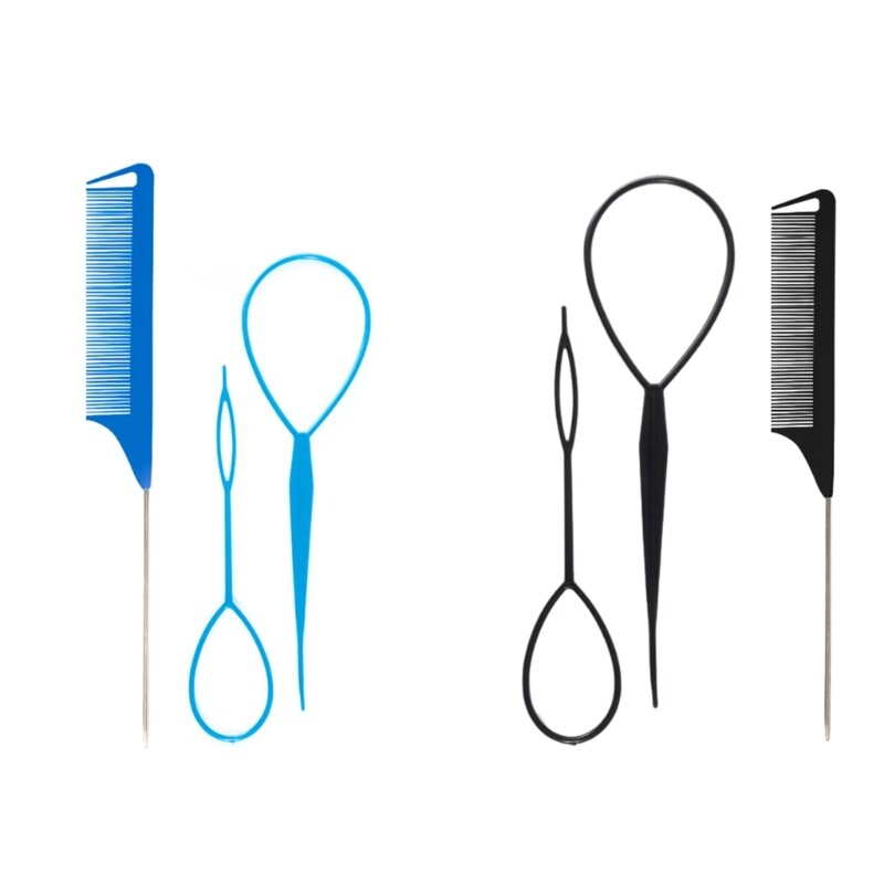 French Braid Tool Hair Bands Tail Comb Plastic Pin Tail Braiding Combs ...