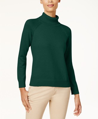Karen Scott Womens Cotton Turtleneck 