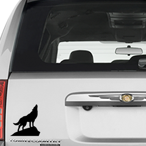 Cliff Wolf Howling Vinyl Decal Sticker for Apple Macbook Laptop Car Window Decor - Picture 2 of 4