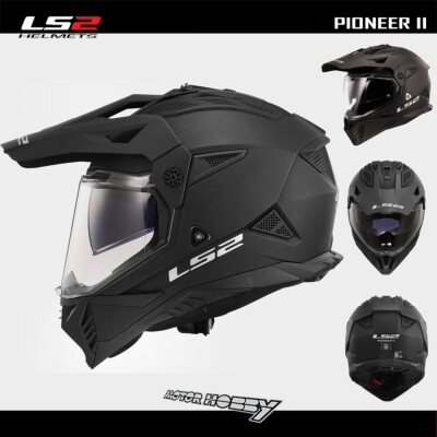 INTEGRALHELM LS2 PIONEER II KPA ENDURO TOURING SCHWARZ MATT ECE ZUGELASSEN 22.06